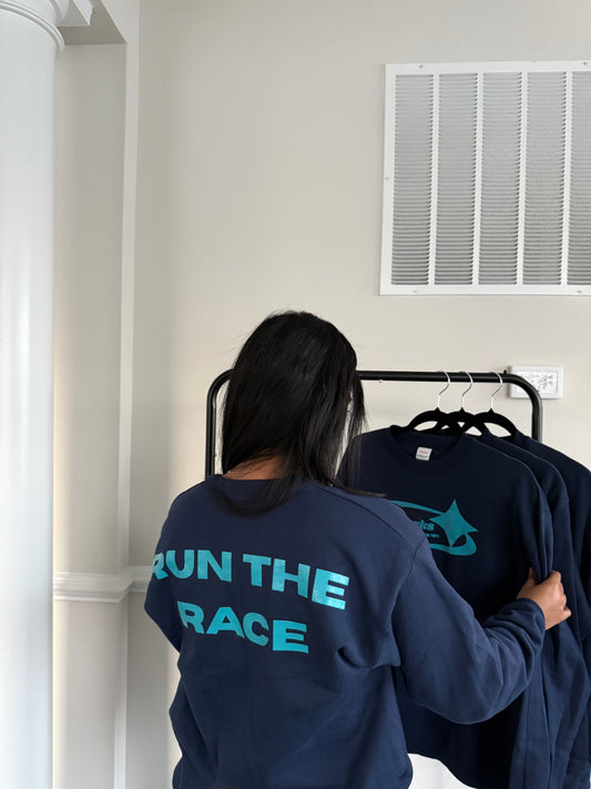 ‘run the race’ Jtworks crewneck